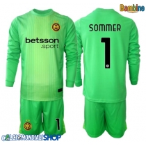 Maglie da calcio Inter Milan Yann Sommer #1 Portiere Terza Maglia Bambino 2025-26 Manica Lunga + Pantaloni corti)